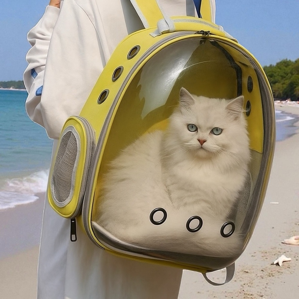 Space Capsule Pet Carrier Backpack – Small Cats & Dogs Breathable Bubble Window